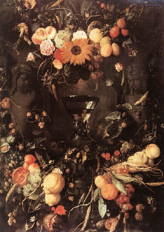 HEEM, Jan Davidsz. de Fruit and Flower Still-life dg France oil painting art